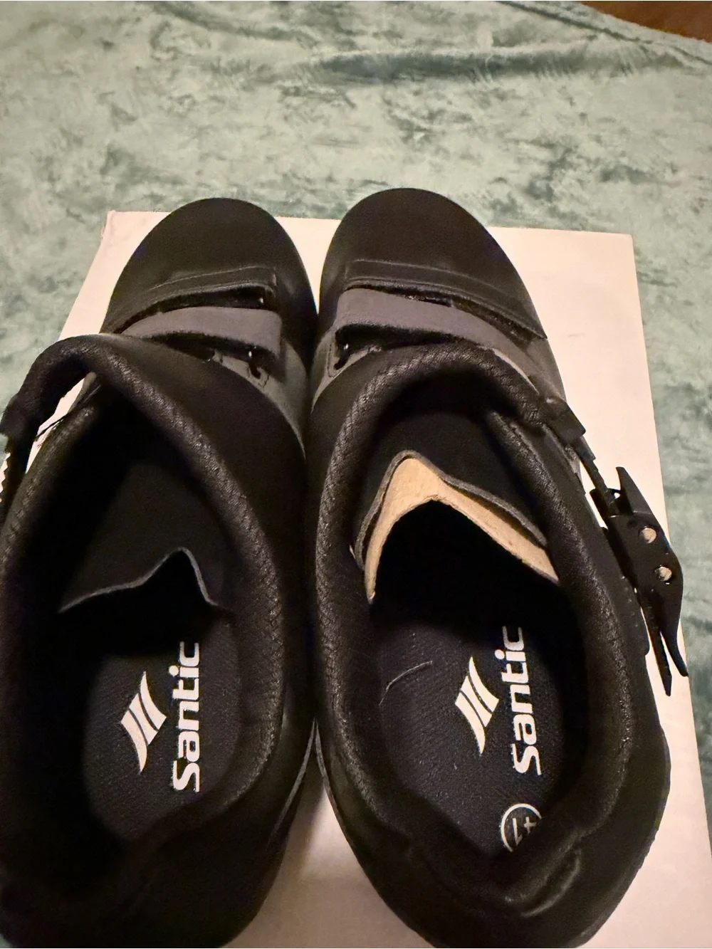 Kids Black Athletic Shoes with Iridescent Straps
